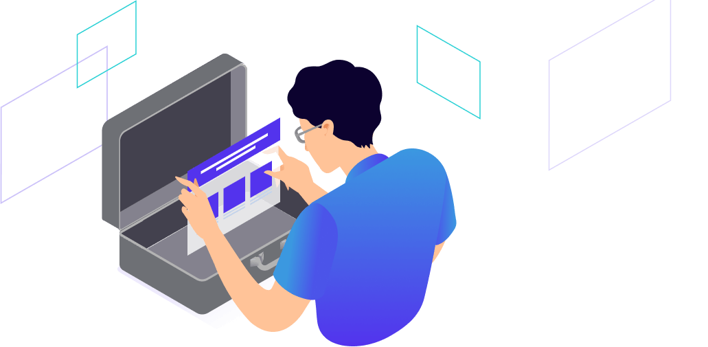 Developer working on an application interface